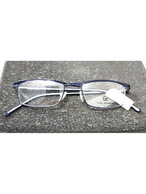 Guess Collection GU4135 Sm Blue Metal Rectangle Eyeglasses Frame 50-18 145 New